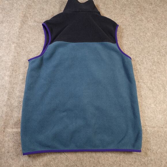 Patagonia Vest Mens Large Synchilla Snap T Fleece Full Zip Glass Blue Red - Picture 2 of 10